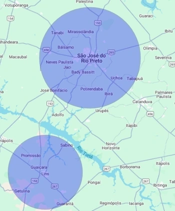 Área de Atendimento Giani Boutique Das Pedras - Lins e São José do Rio Preto